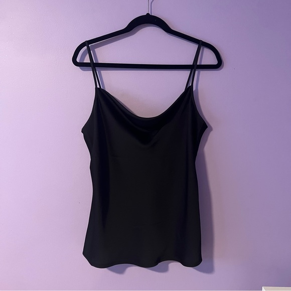 Express Black Satin Cowl Neck Cami - Picture 7 of 10